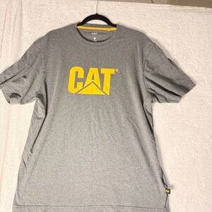 CAT Men’s Gray Logo Graphic T-Shirt Size M